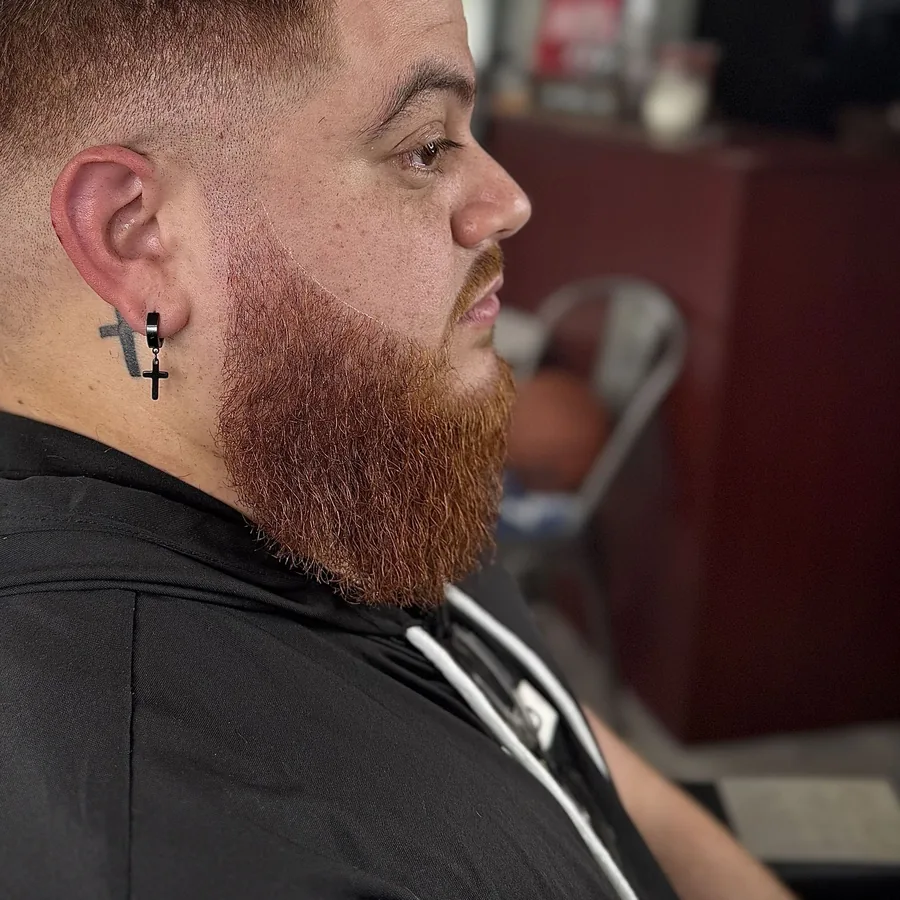 Beard trimmed and faded