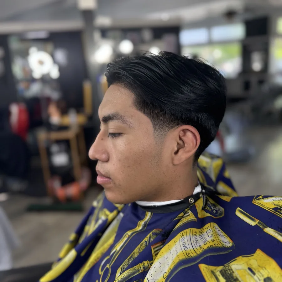 Skin fade with textured top